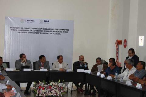 Instalán comité que validará el otorgamieno de concesiones de transporte público en Tlaxcala imagen 3