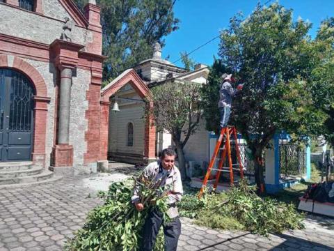 Realizan trabajos de limpieza y mantenimiento a panteón municipal de Chiautempan imagen 1