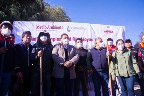 Tepetitla de Lardizábal: con gran éxito se realizó la jornada de limpieza en la cuenca del Río Atoyac imagen 7