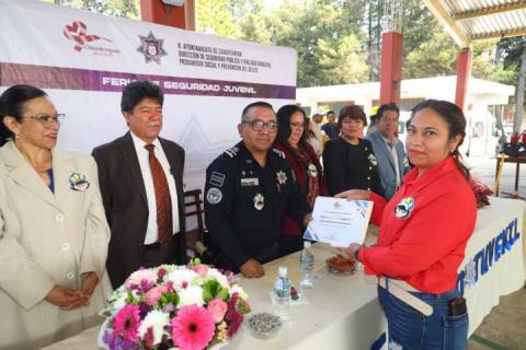 Se llevó a cabo la Feria de Seguridad Juvenil en la comunidad de San Pedro Tlalcuapan - Chiautempan imagen 7