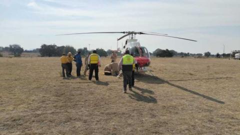 Helicópteros agilizan las labores de combate a incendio en Atltzayanca imagen 2