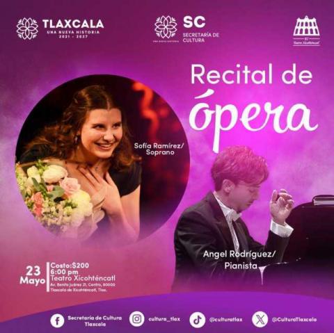 Secretaría de Cultura invita a recital de ópera en el Teatro Xicohténcatl imagen 4