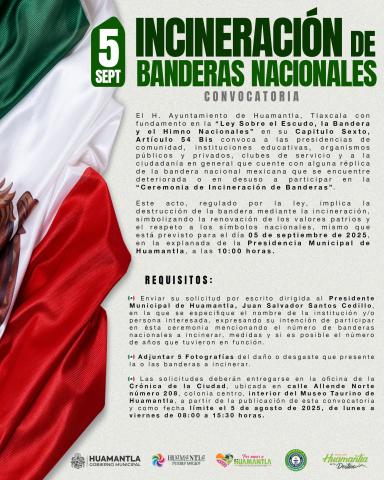 Huamantla prepara Ceremonia de Incineración de Banderas