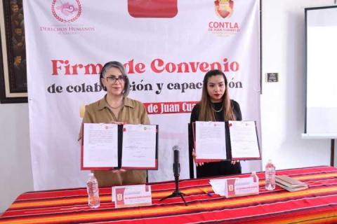 Firman convenio para fortalecer la cultura de Derechos Humanos en Contla de Juan Cuamatzi imagen 5