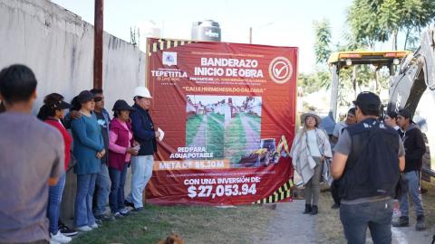 Alcalde de Tepetitla continúa ejecutando obras en la comunidad de Villa Alta