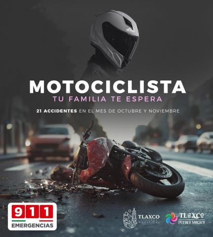 Fortalecen campaña de concientización en Tlaxco y evitar accidentes en motocicletas