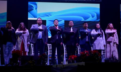 Avance en obras, seguridad y defensa, destacó Mauricio Pozos en Primer Informe