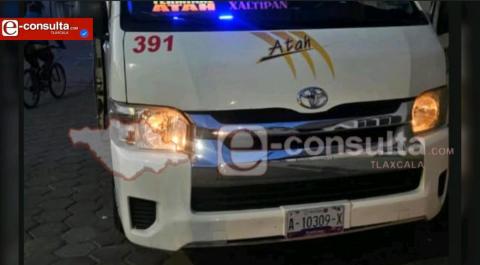 Ratas golpean a chofer y lo abandonan en Apetatitlán; se robaron una colectiva