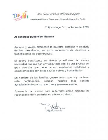 Agradece Gobierno de Guerrero solidaridad de Tlaxcala tras inundaciones