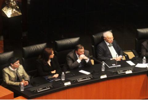 Reciben senadores al presidente de Israel Shimón Peres imagen 3