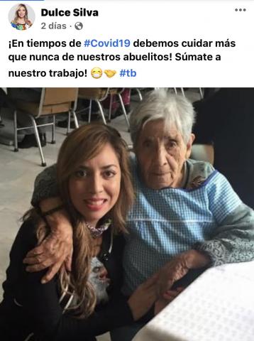 En su afán protagónico Dulce Silva expone a abuelita al Covid-19 imagen 4