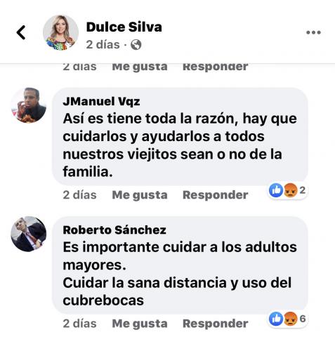 En su afán protagónico Dulce Silva expone a abuelita al Covid-19 imagen 6