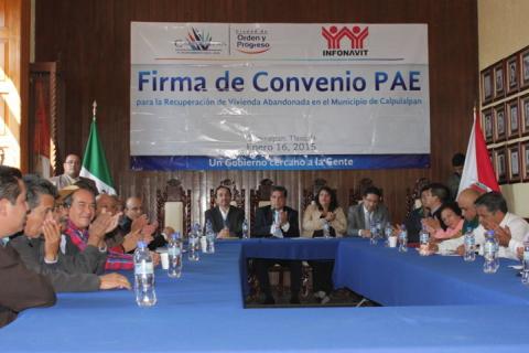 Signa Infonavit y H. Ayuntamiento de Calpulalpan convenio para recuperar casas abandonadas e impuesto predial imagen 1