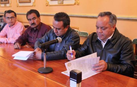Ayuntamiento de Huamantla realiza firma de Convenio con el Sindicato 7 de Mayo imagen 2