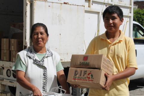 Reciben familias de Apetatitlán despensas por parte del DIF Estatal imagen 2