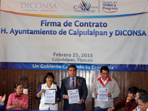 Firman contrato H. Ayuntamiento de Calpulalpan y Diconsa para proveer artículos básicos imagen 6