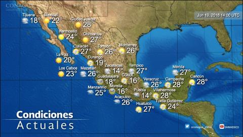 Se prevén intervalos de chubascos con tormentas puntuales fuertes para Tlaxcala