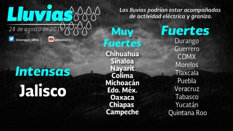 Se prevén tormentas fuertes para Tlaxcala