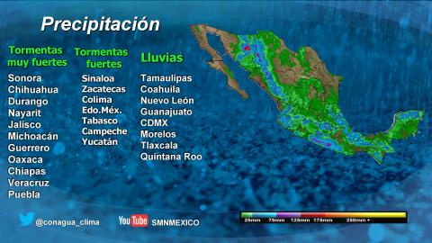 Lluvias con intervalos de chubascos se prevén para Tlaxcala