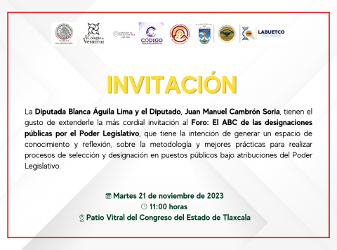 Realizarán Foro en materia de Designaciones Públicas