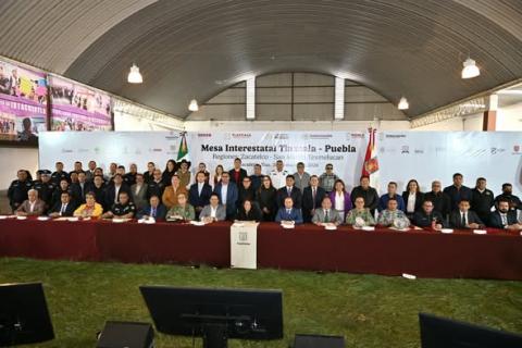 Es Ixtacuixtla sede de la Mesa Interestatal Tlaxcala-Puebla y refuerzan coordinación en seguridad imagen 1