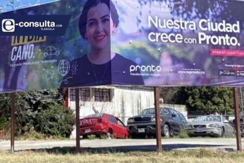 Se adelanta Nydia Cano; utiliza espectaculares para su promoción