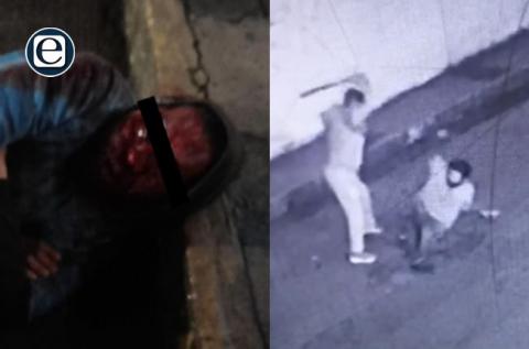 En Apizaco captan a psicópata que golpeó a un masculino hasta casi matarlo