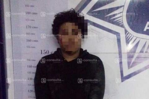 Detiene Policía de Apizaco a sujeto que atentó contra una mujer