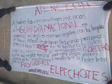 Aparece supuesta manta que amenazan a las autoridades