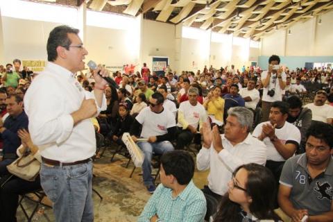 Trabajadores de la CROM respaldan a Marco Mena