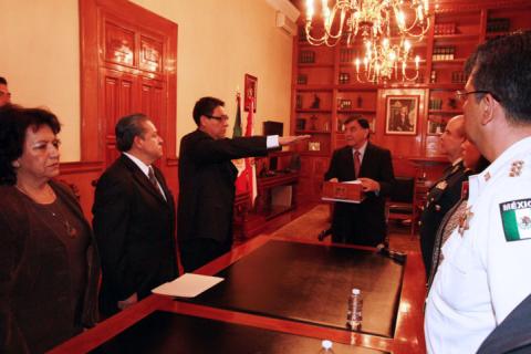 Toma MGZ protesta a Oreste de Jesús Estrada Miranda como nuevo Comisionado de Seguridad