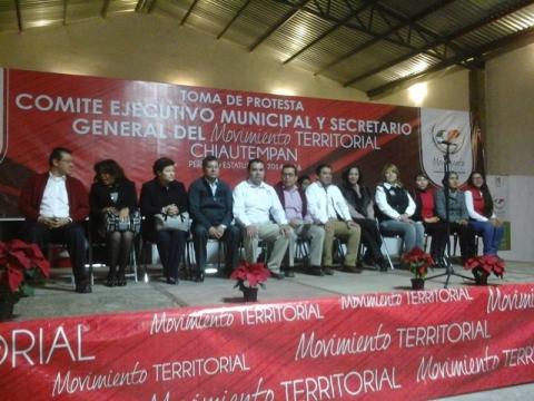 Toman protesta a presidentes municipales del Movimiento Territorial