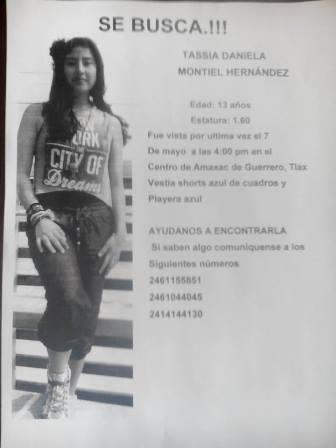 Localizan a niña reportada como desaparecida en Amaxac