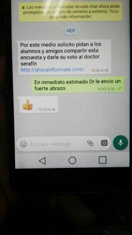 Piden a alumnos y profesores de la UATx votar a favor de Serafín Ortiz