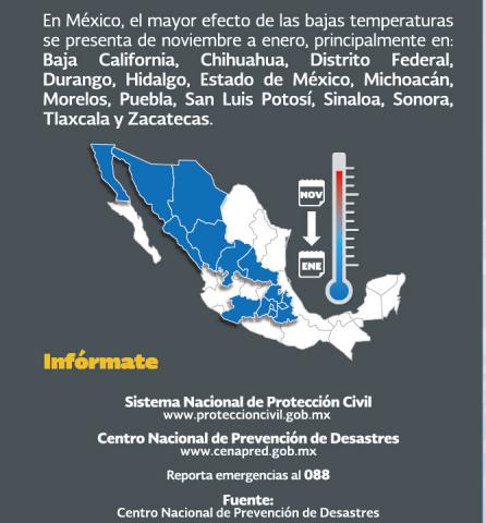 Tlaxcala amanece a 3 grados Centígrados