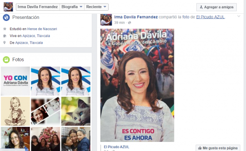 Hermana de Adriana Dávila promociona a su hermana en redes sociales
