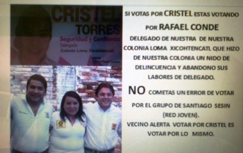 Mafia perredista quiere imponer a delegada en la colonia Xicohténcatl