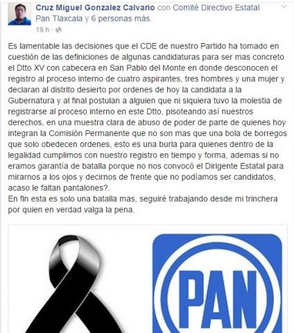 ¿Le faltan pantalones al dirigente del PAN?, cuestiona aspirante