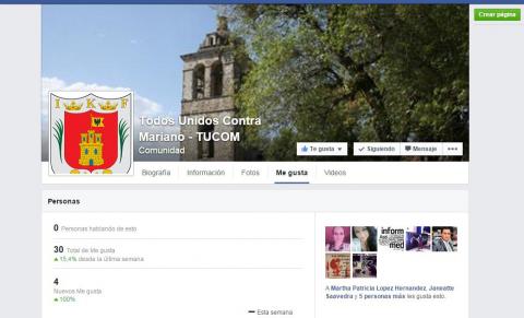 Surge grupo “Todos Unidos Contra Mariano” en Facebook