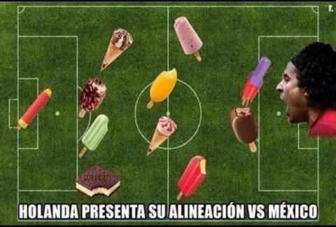 Circulan en las redes sociales memes del partido México-Holanda imagen 22