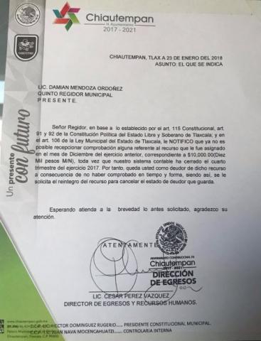 Regidor panista de Chiautempan es deudor y anayista puro