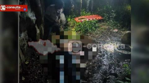 Sujeto cae a barranca y pierde la vida en Chiautempan