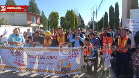 Arranca rehabilitación de la calle Reforma en San Luis Apizaquito, Apizaco