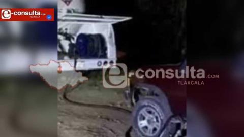 Imparable el robo de combustible; huachigaseros abandonan camión, en Calpulalpan
