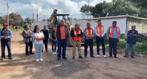 Arranca obra de ampliación de drenaje sanitario en Guadalupe Texcalac - Apizaco