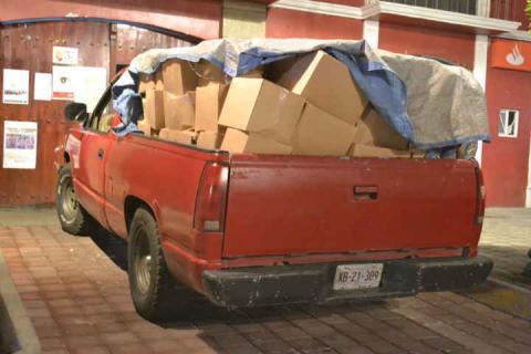 Dice alcalde de Panotla que policía municipal si retuvo camioneta con despensas