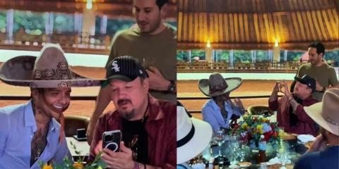 Ahora Pepe Aguilar saca fotos con su yerno y las publica en sus redes sociales