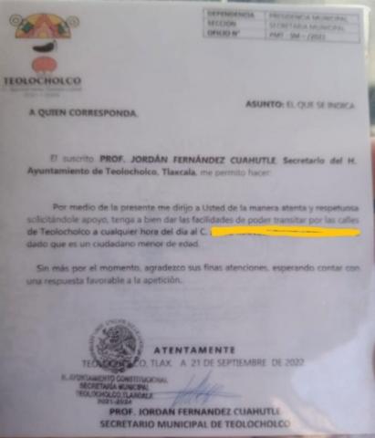 Asume secretario de Teolocholco funciones y atribuciones de la SMyT