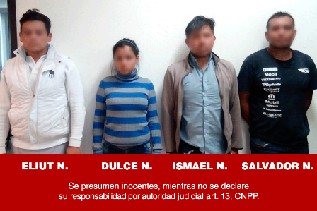 Atrapan a cuatro imputados por presunto narcomenudeo
