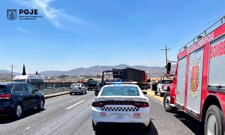 Indaga PGJE accidente en Calpulalpan donde murió una persona